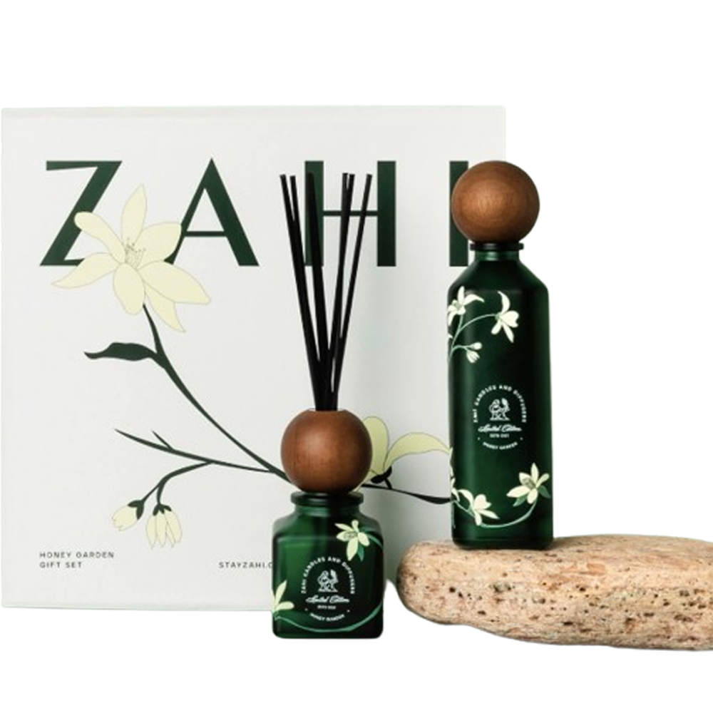 59884722_1761735748_7ea7bbe167114b07624cc4e231092006 زاهي مجموعة فواحة عطرية هوني جاردن - قطعتين - الصورة 1