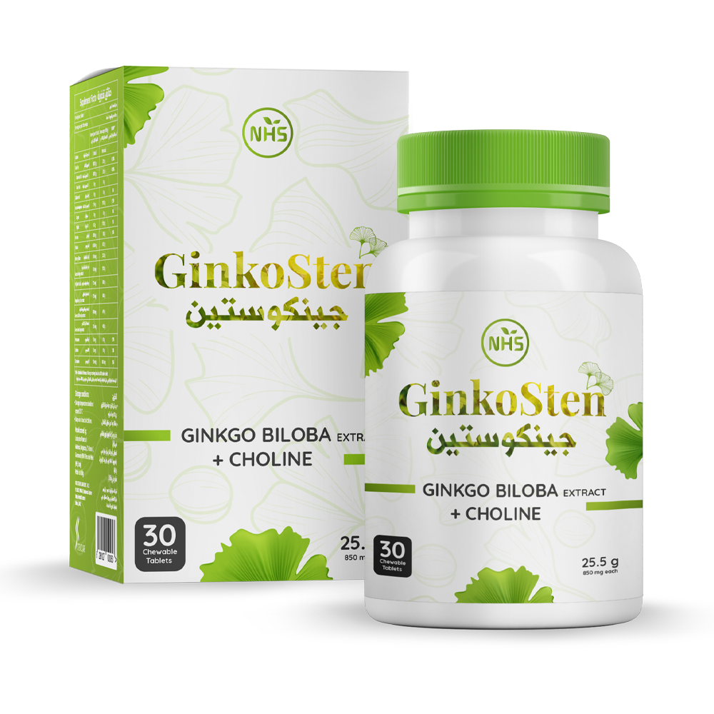 60818580_1729765107_2911e85cc96a0ad84606e14777746758 إن إتش إس جينكوستين جينكو بيلوبا 100 مجم - 30 قرص قابل للمضغ - الصورة 1