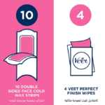 ⁦شرائح شمعية لإزالة شعر الوجه للبشرة الحساسة من فيت - 20 شريحة⁩ - الصورة ⁦2⁩