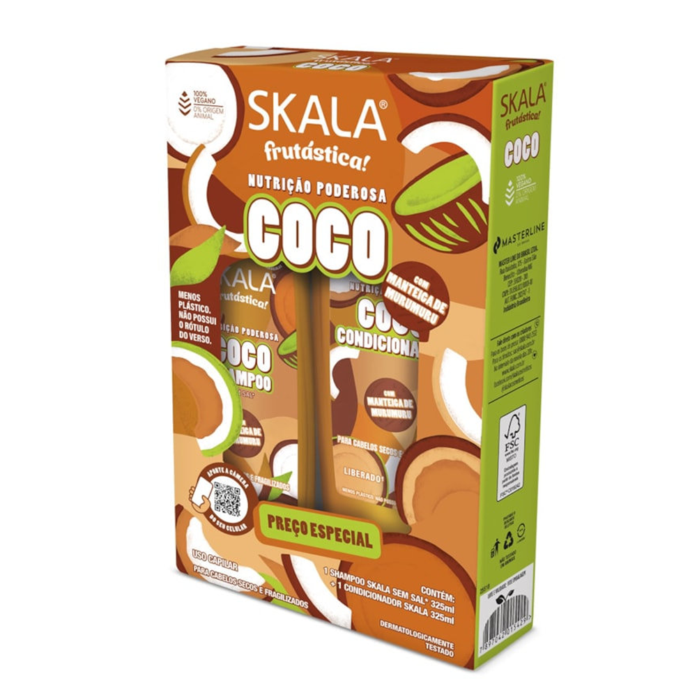67612457_1753620752_48cdeefcf5151968577a18a99efb1a51 مجموعة شامبو وبلسم بزيت جوز الهند من سكالا - 325 مل - الصورة 1