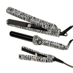 جوسي ايبر مجموعة تصفيف الشعر ابيض زيبرا - 25ملم - 3 قطع