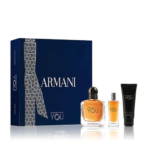 امبريو ارماني مجموعة عطر سترونقر ويذ يو للرجال - او دو تواليت - 3 قطع
