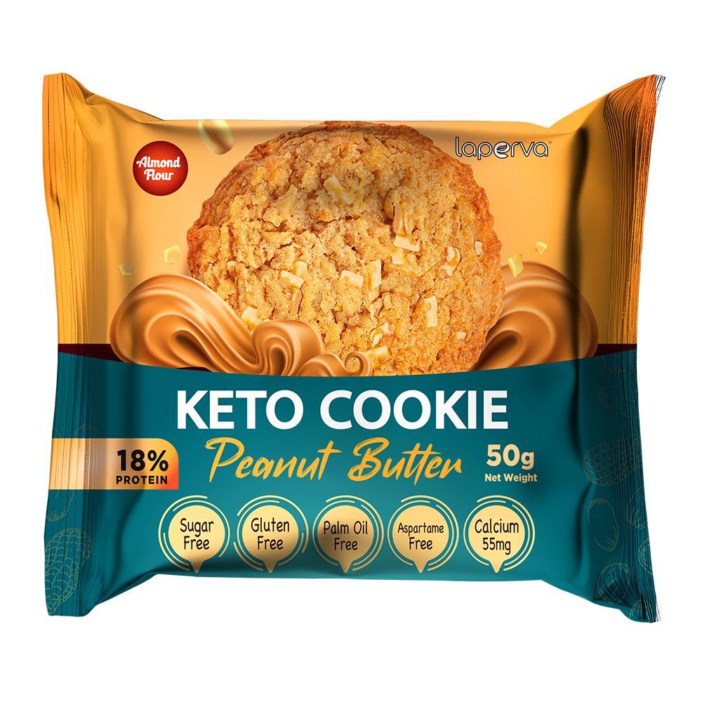 72479577_1737269798_4a1115d189a5466ca860bf0f84b4ad83 لابيرفا كيتو كوكيز بزبدة الفول السوداني - 50 جم - الصورة 1