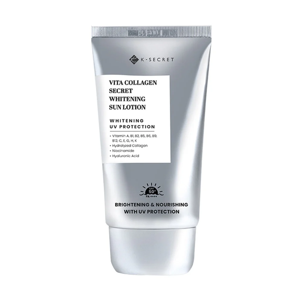 72875223_1749732430_677883aac45e1d94f49e2ae5b622bd62 كي سيكرت لوشن واقي شمس فيتا كولاجين سيكرت وايتننق بعامل حماية +50 - 50 مل - الصورة 1