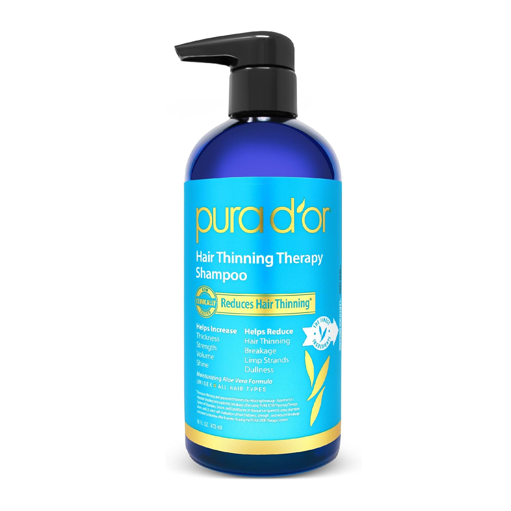 73509641_1747033442_9debf564daf164d7875adb8818c3f6da بيورا دور شامبو علاج ترقّق الشعر - 473 مل - الصورة 1