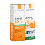 ⁦لاروش بوزيه كريم جل واقي شمس انثيليوس للبشرة الدهنية بعامل حماية 50+ - قطعتين⁩ - الصورة ⁦2⁩