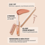 ⁦شيجلام قلم محدد شفاه وقلوس سوفت 90's جلام⁩ - الصورة ⁦2⁩