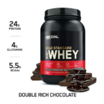 ⁦أوبتيموم نيوترشن جولد ستاندرد 100% واي بروتين بنكهة الشوكولاتة الغنية - 2 باوند⁩ - الصورة ⁦2⁩