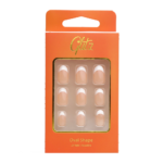 أظافر صناعية لصق ذاتي فرنسي وردي شكل بيضاوي (14) من جلتز