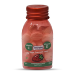 حلوى خالية من السكر بفيتامين ج و د بنكهة الفراولة من دوسفارم - 22ج