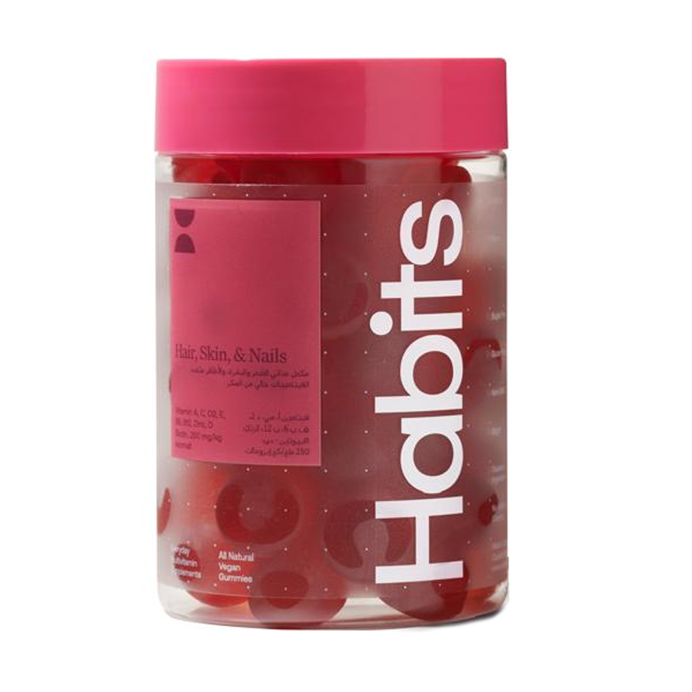 86625684_1729756697_677c27db8cfe5ede5a4ae7e7daf4ef77 هابيتس بيوتين للشعر والبشرة والاظافر - 60 قطعة حلوى - الصورة 1