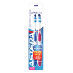 استيرا فرشاة أسنان أكتيف كلين 1 + 1 شعيرات ناعمة - قطعتين
