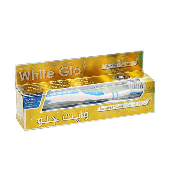 87778135_SmokersFormulaWhiteningToothpaste-WhiteGlo معجون أسنان بتركيبة مبيِّضة لأسنان المدخنين من وايت جلو - 150جم - الصورة 1