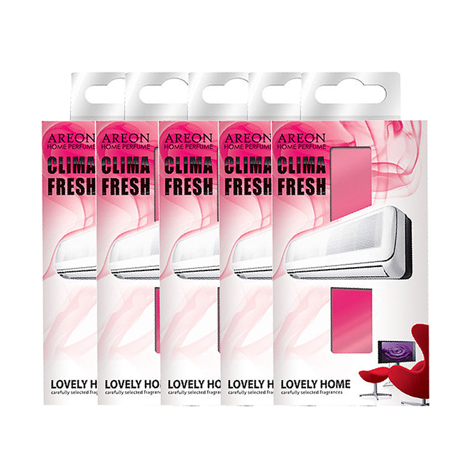 91315587_AreonClimaAirLovelyHomeConditionerFreshener-5Pieces معطر المكيف كليما اير لوفلي هوم من اريون - 5 قطع - الصورة 1
