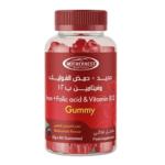 مذرنيست حديد + فوليك اسيد + فيتامين ب12 بنكهة الكشمش الأسود - 60 حلوى