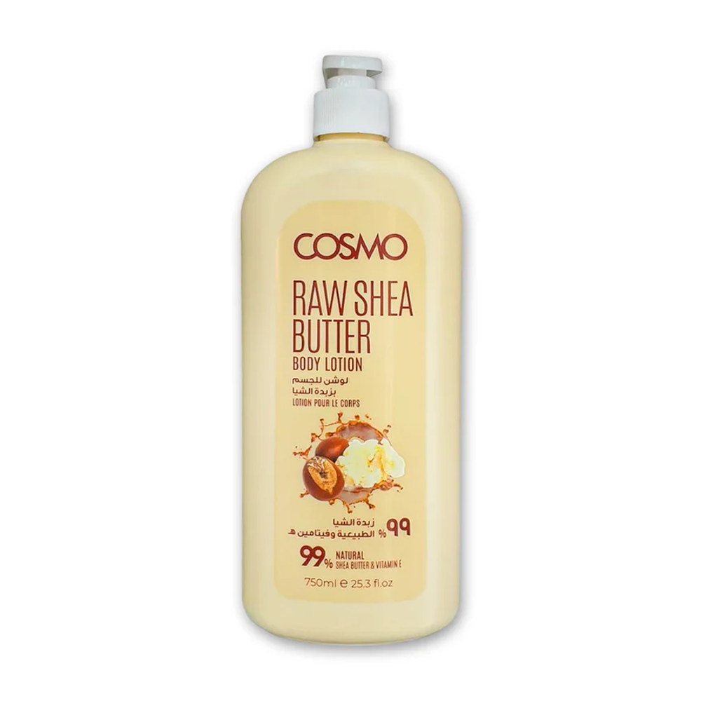 94960211_1739169701_fcbc0c0042c2f3b246eba8142198272a كوزمو لوشن الجسم بزبدة الشيا الخام - 750 مل - الصورة 1