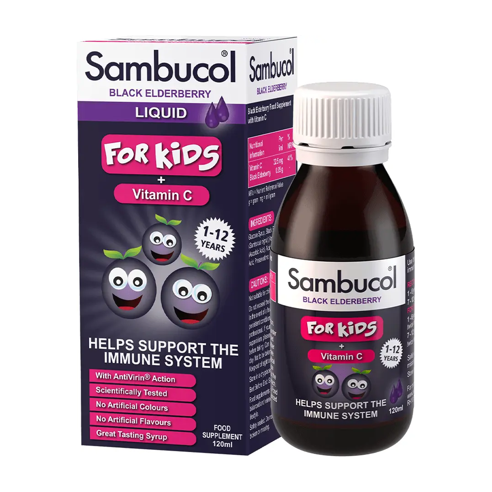 95037852_1727182026_6a15eff15ead39042b59dd5b2850ed30 سامبوكول شراب للأطفال بفيتامين C والالدربيري لتعزيز المناعة من عمر سنتين فأكثر - 120مل - الصورة 1