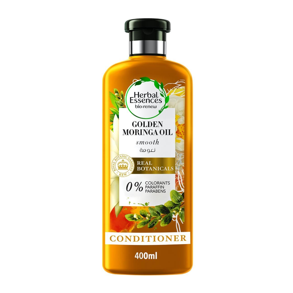 97575995_1742303837_2b542c36184b550052e2e5690749ba18 هيربال إيسنسز بيو رينيو بلسم نعومة زيت مورينغا الذهبي - 400 مل - الصورة 1
