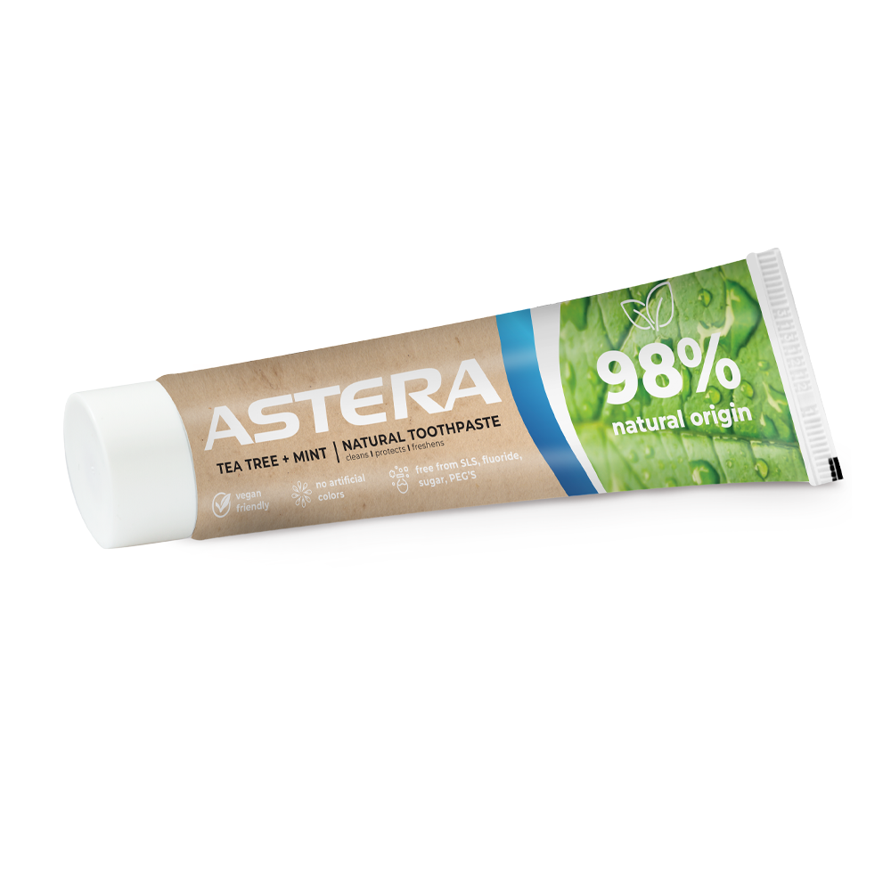 97750822_1747816569_d916ad65929d8458a227e309a1557204 استيرا معجون أسنان ناتشورال شجرة الشاي والنعناع - 75 مل - الصورة 1