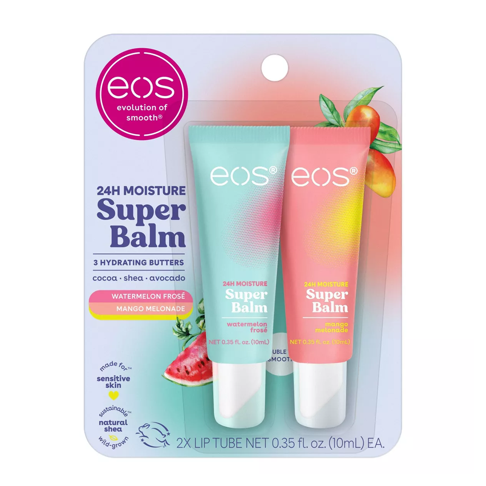 9957854_1730810338_97bbcdbdb0f87c1684fcc1d493c49caa إي أو إس مرطب الشفاه سوبر بالبطيخ الفروزي والمانجو ميلوناد - قطعتين - الصورة 1